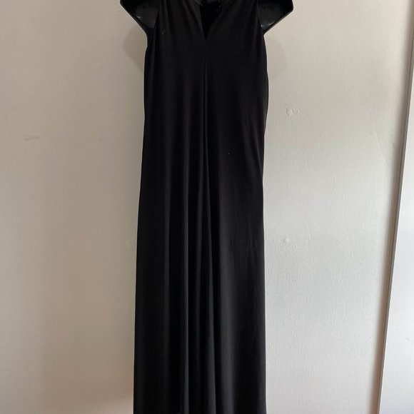 Evan Picone flowy beaded neck black dress - Picture 6 of 9